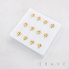 TRIPLE STAR CZ SPARKLING SKY 316L SURGICAL STEEL L-SHAPE NOSE BOX
